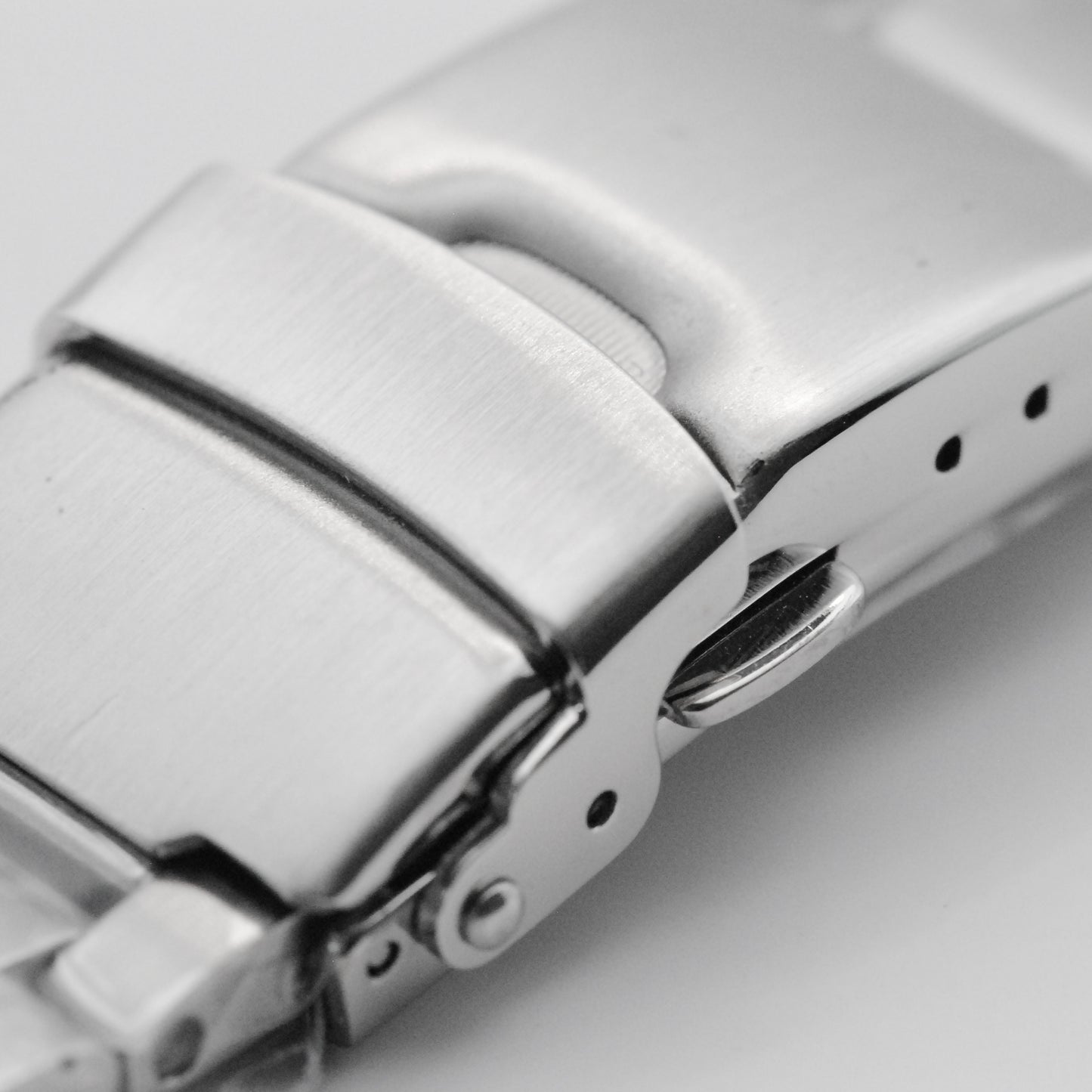 Bracelet Clasp In Brushed Steel Top View