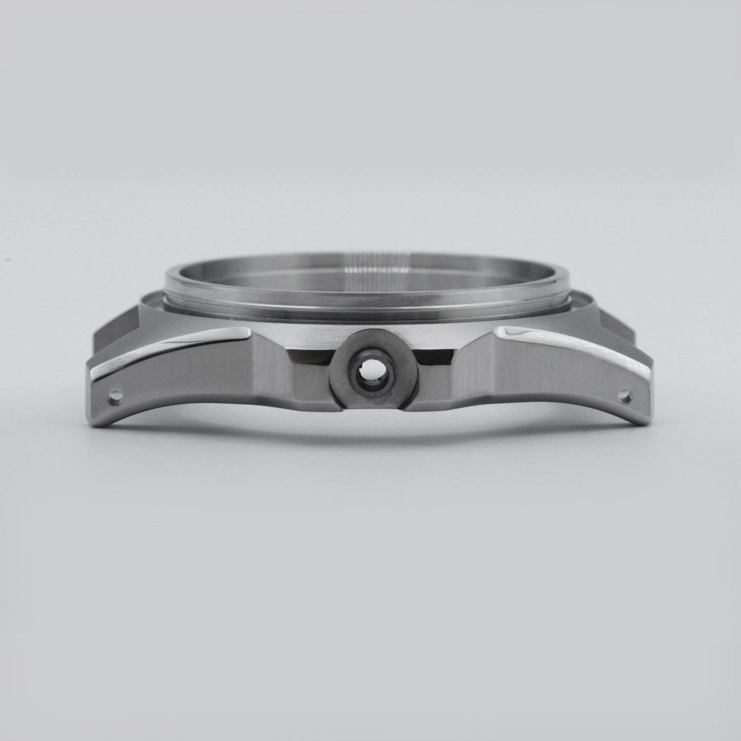 SKX FMX Case Brushed Steel Side View