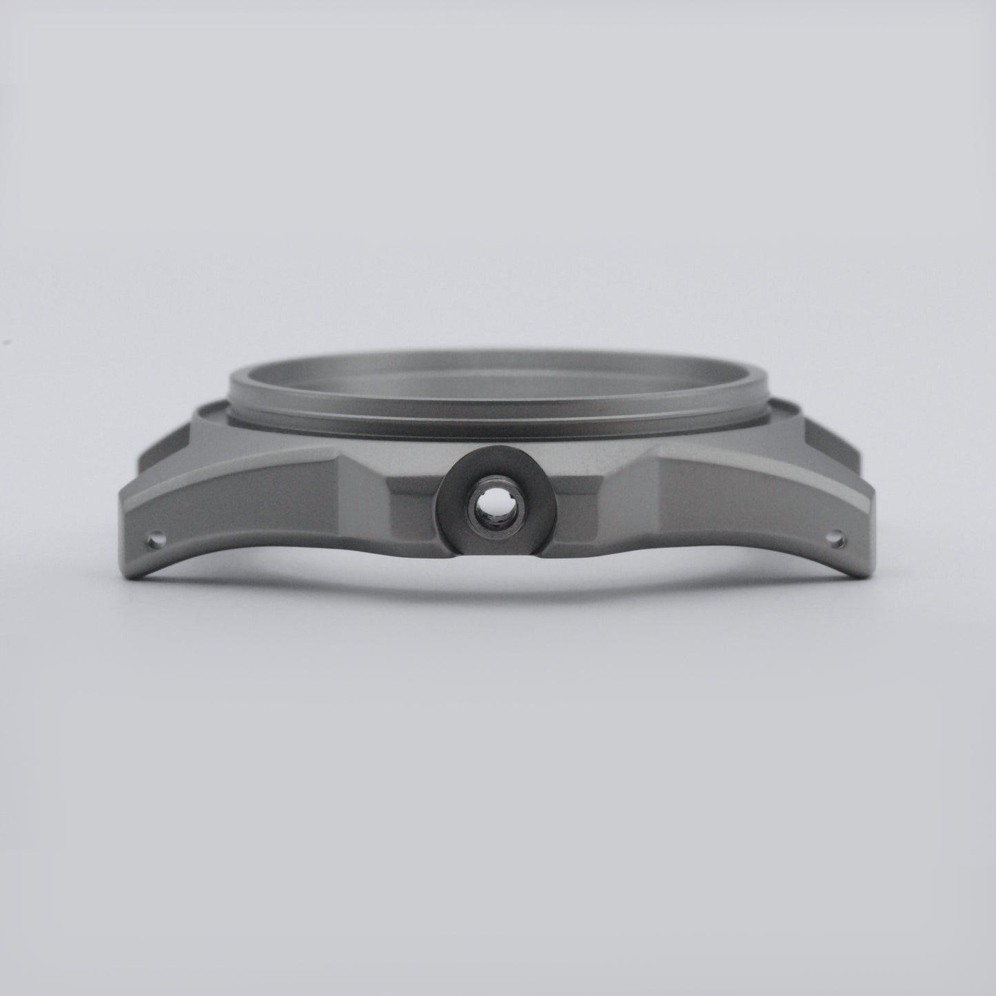 SKX FMX Case Sandblasted Steel Side View
