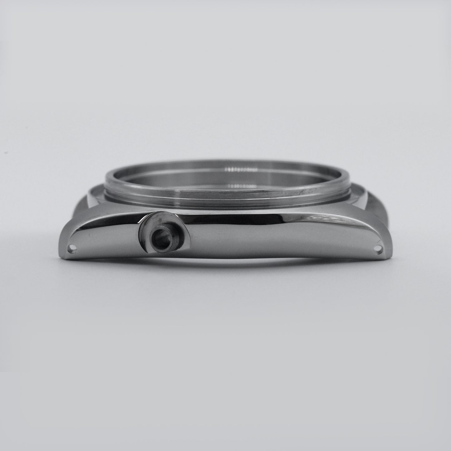 SKX No Crown Guard Brushed Steel Side View