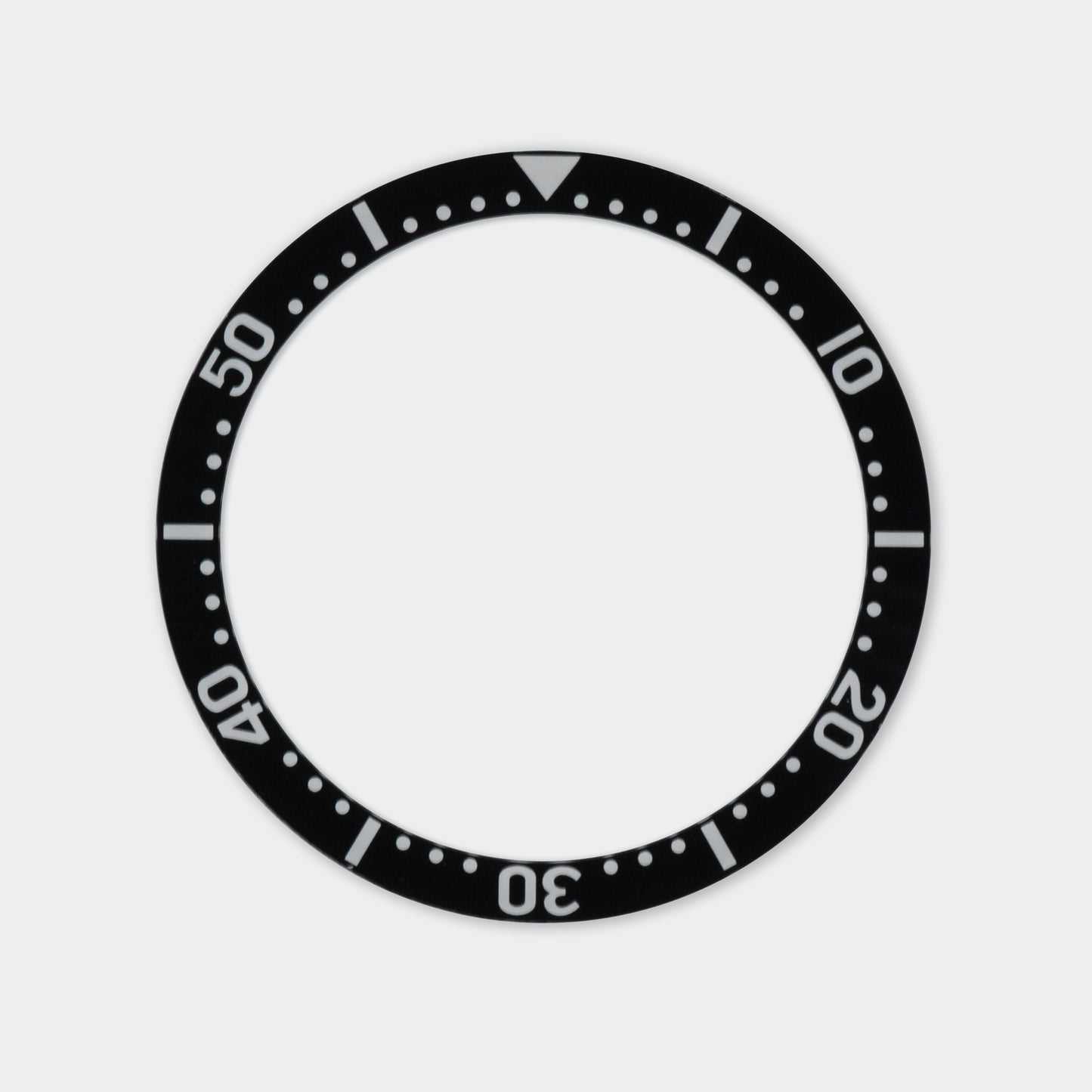 SKX Style Flat Sapphire Lumed Insert In Black