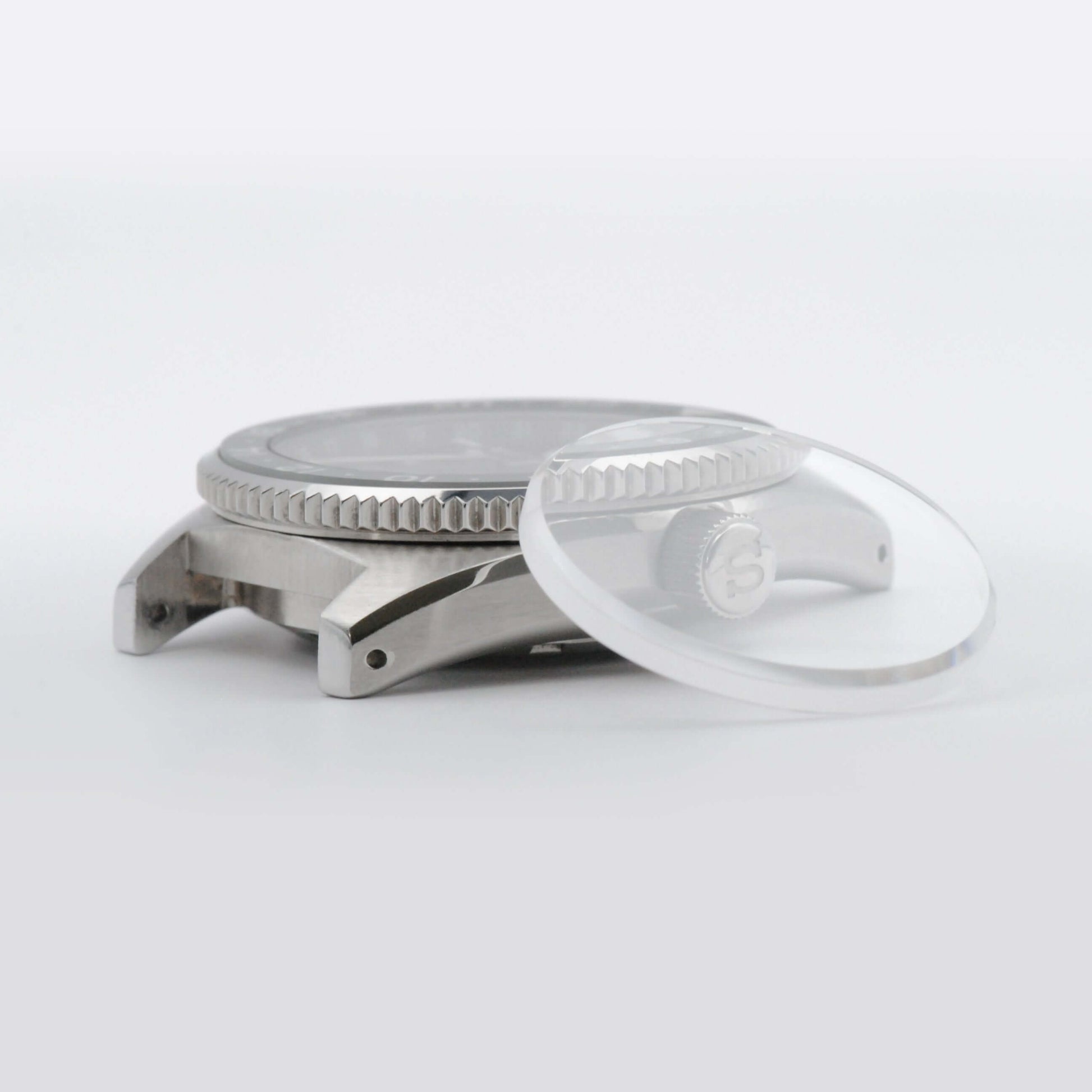 Flat Slim SKX Clear AR Sapphire Crystal Side View