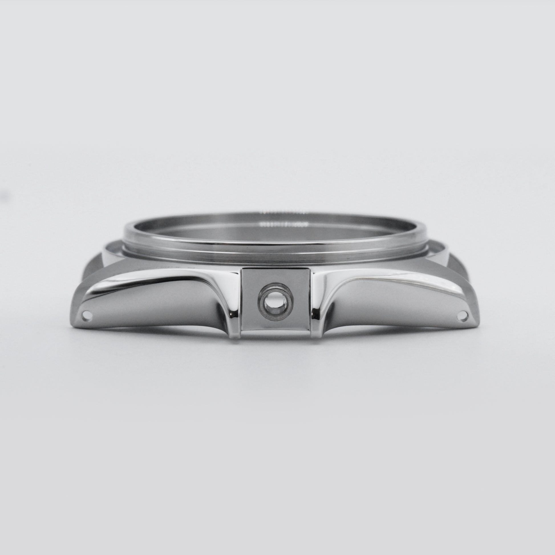 SKX 3 o'Clock Case Brushed Steel Side View