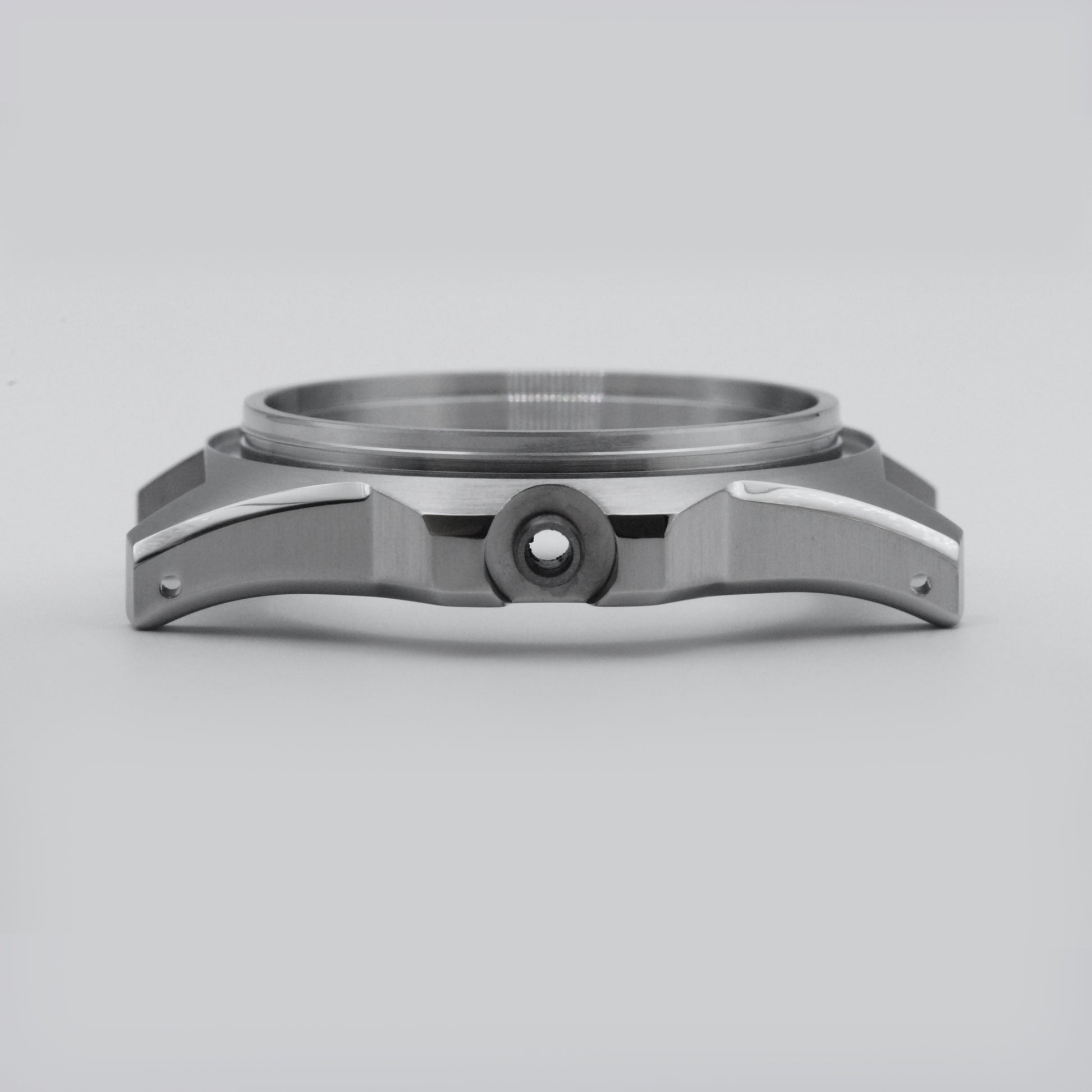 SKX FMX Case Brushed Steel Side View