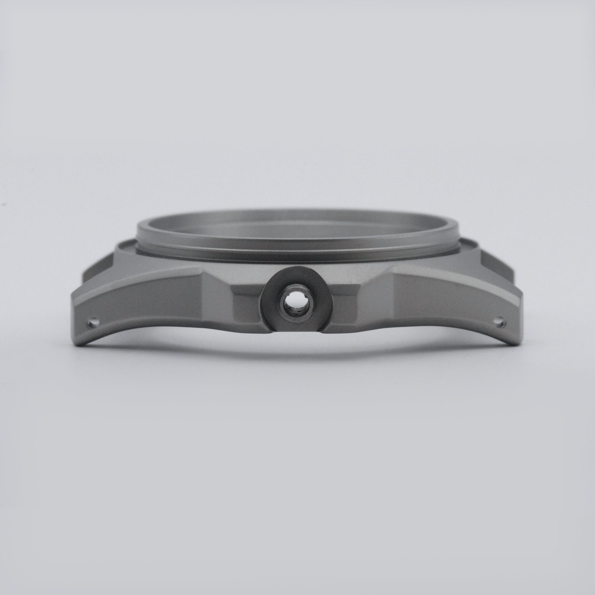 SKX FMX Case Sandblasted Steel Side View