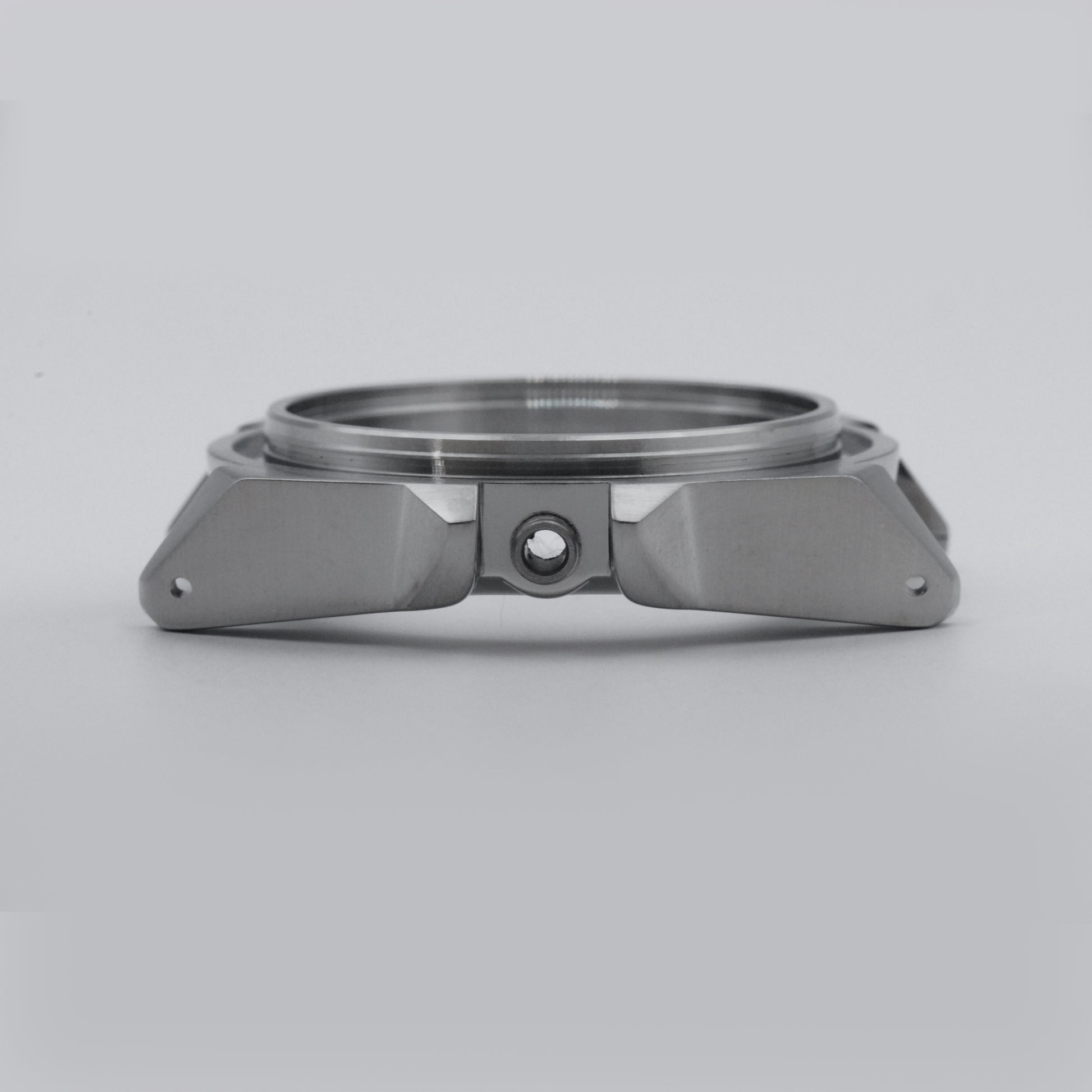 SKX Samurai Case Brushed Steel Side View