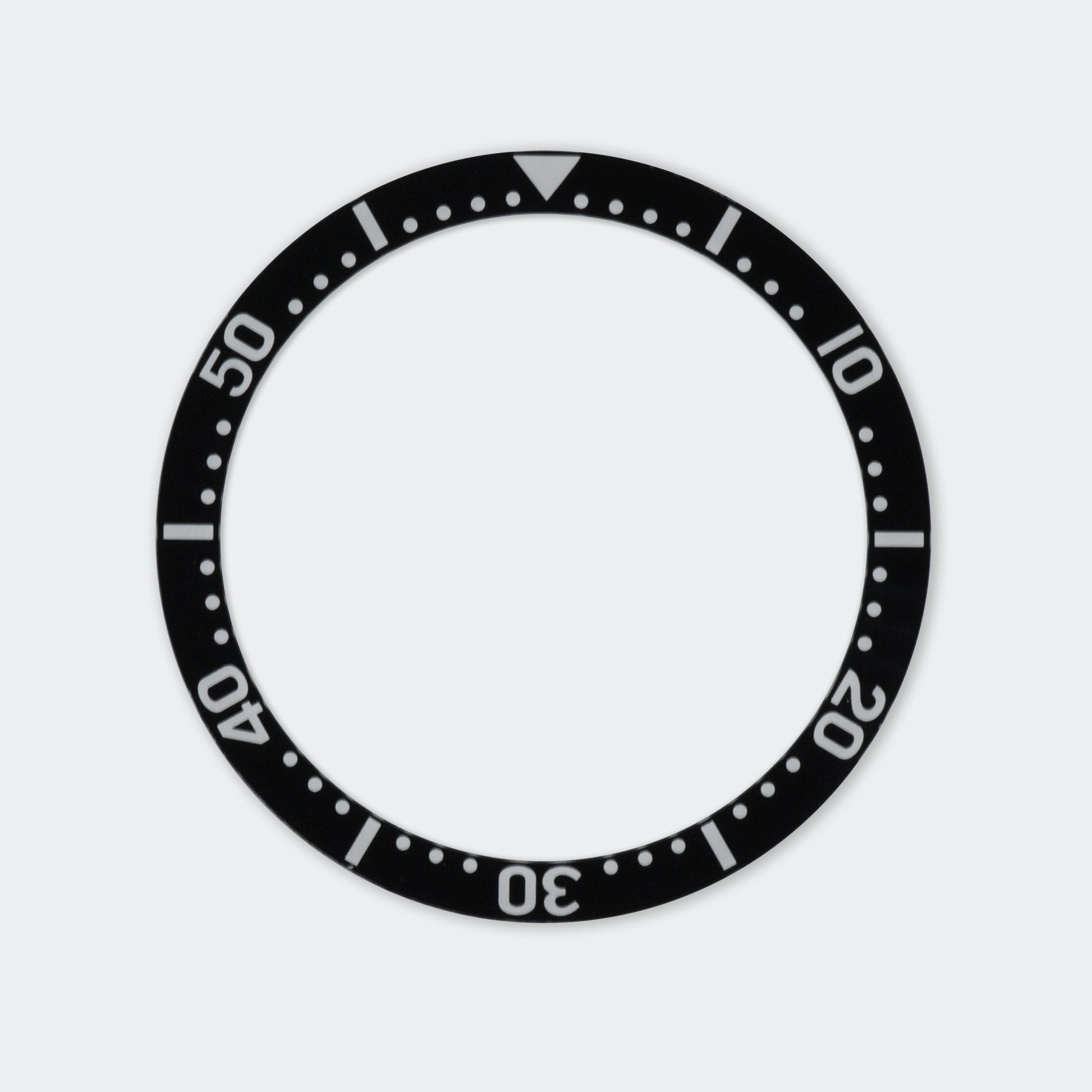 SKX Style Flat Sapphire Lumed Insert In Black