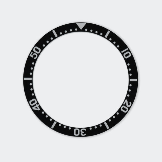 SKX Style Flat Sapphire Lumed Insert In Black